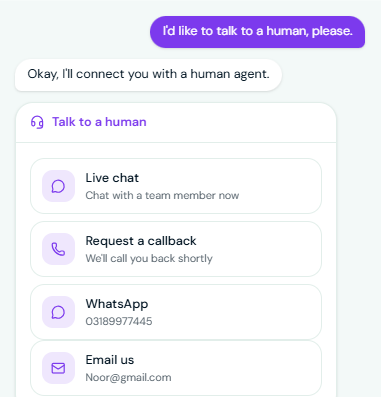 Human Handoff
